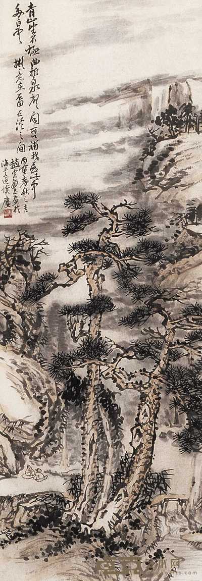 赵云壑 山水 轴 97×34cm